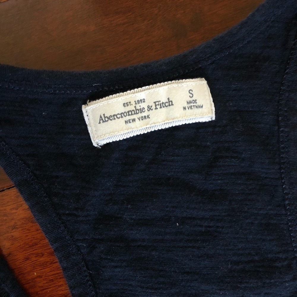A&F Navy Ruffle Tank Top - Picture 3 of 3
